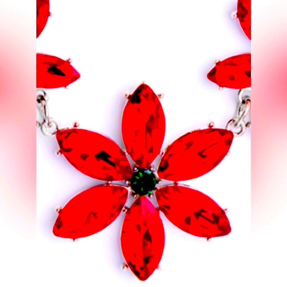 ♥️🎄♥️RARE CHRISTMAS NECKLACE❗️PAPARAZZI “MEADOW MUSE” MULTI RED NECKLACE❗️♥️🎄♥️ - Picture 2 of 8